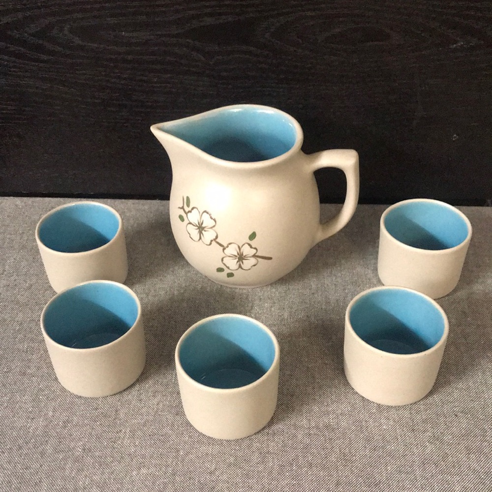 Pigeon Forge Pottery Dogwood Set Coffee Tea set